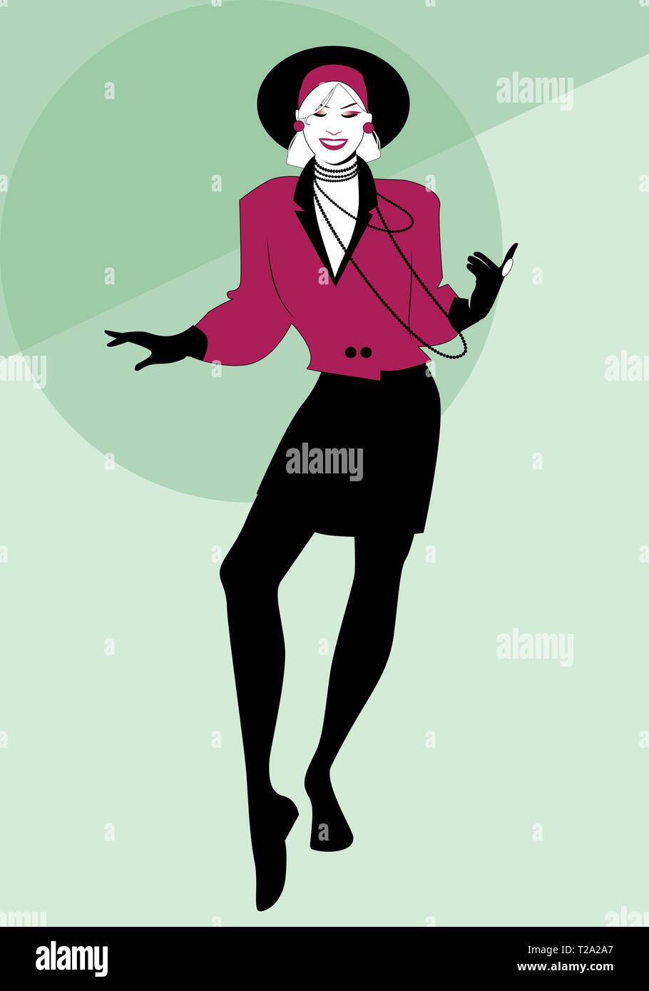 1980s new romantic fashion Stock Vector Images - Alamy