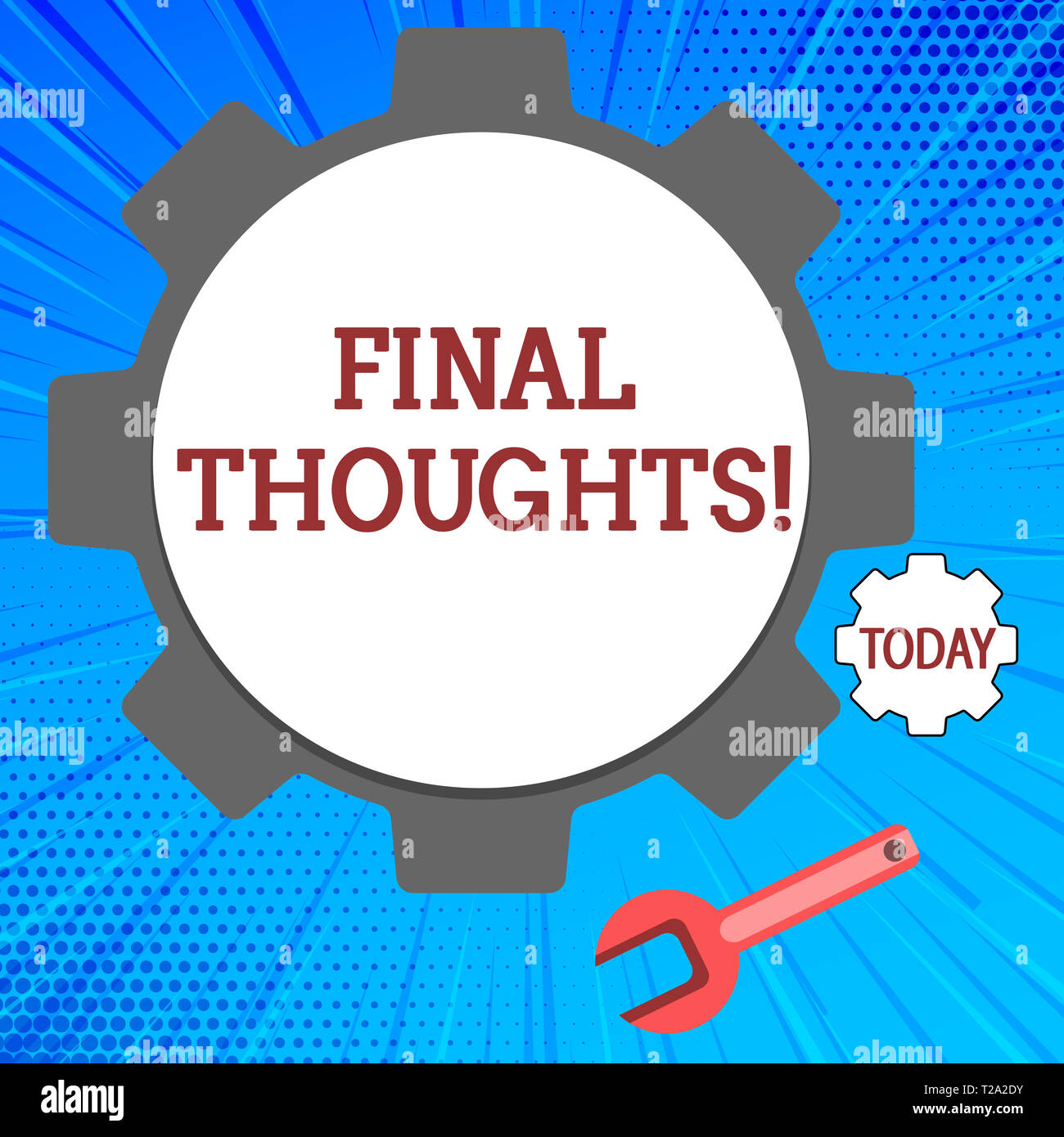 Handwriting text Final Thoughts. Conceptual photo should be last few