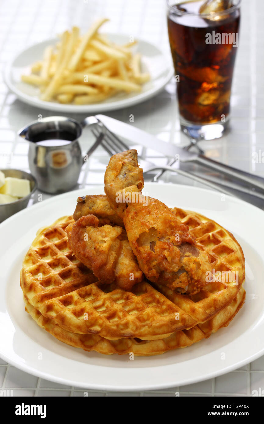 Chicken And Waffles High Resolution Stock Photography And Images Alamy
