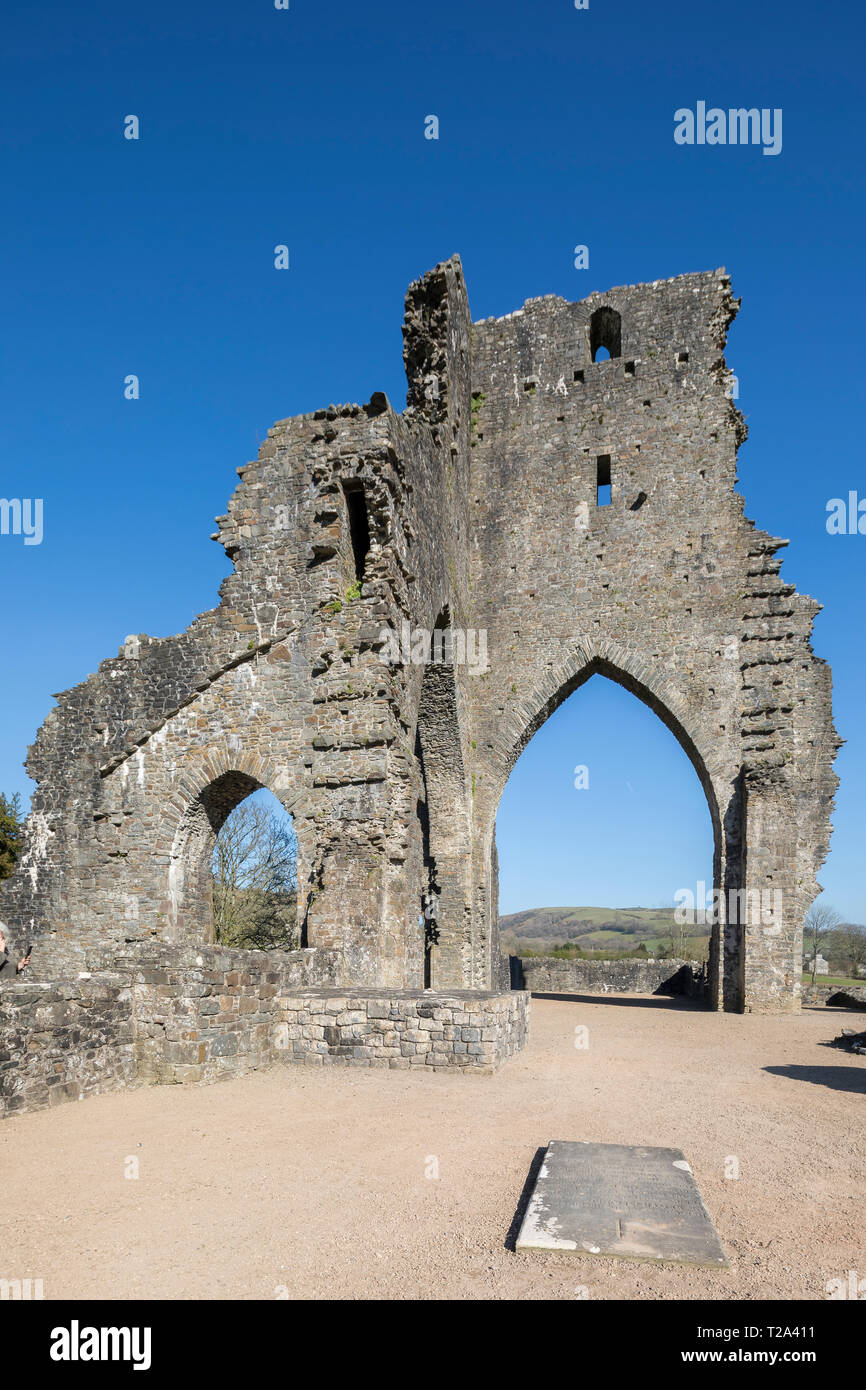 Talley Abbey ruins in the Cothi River Valley, Carmarthenshire Stock Photo