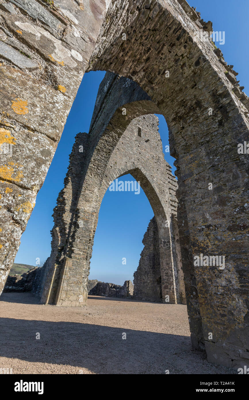 Talley Abbey ruins in the Cothi River Valley, Carmarthenshire Stock Photo