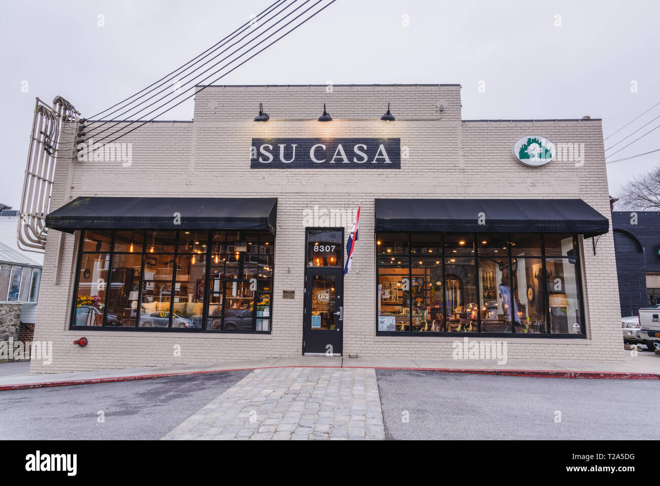 Ellicott City, MD - March 9, 2019: Su Casa is a furniture and home  accessories store on main street. Stock Photo
