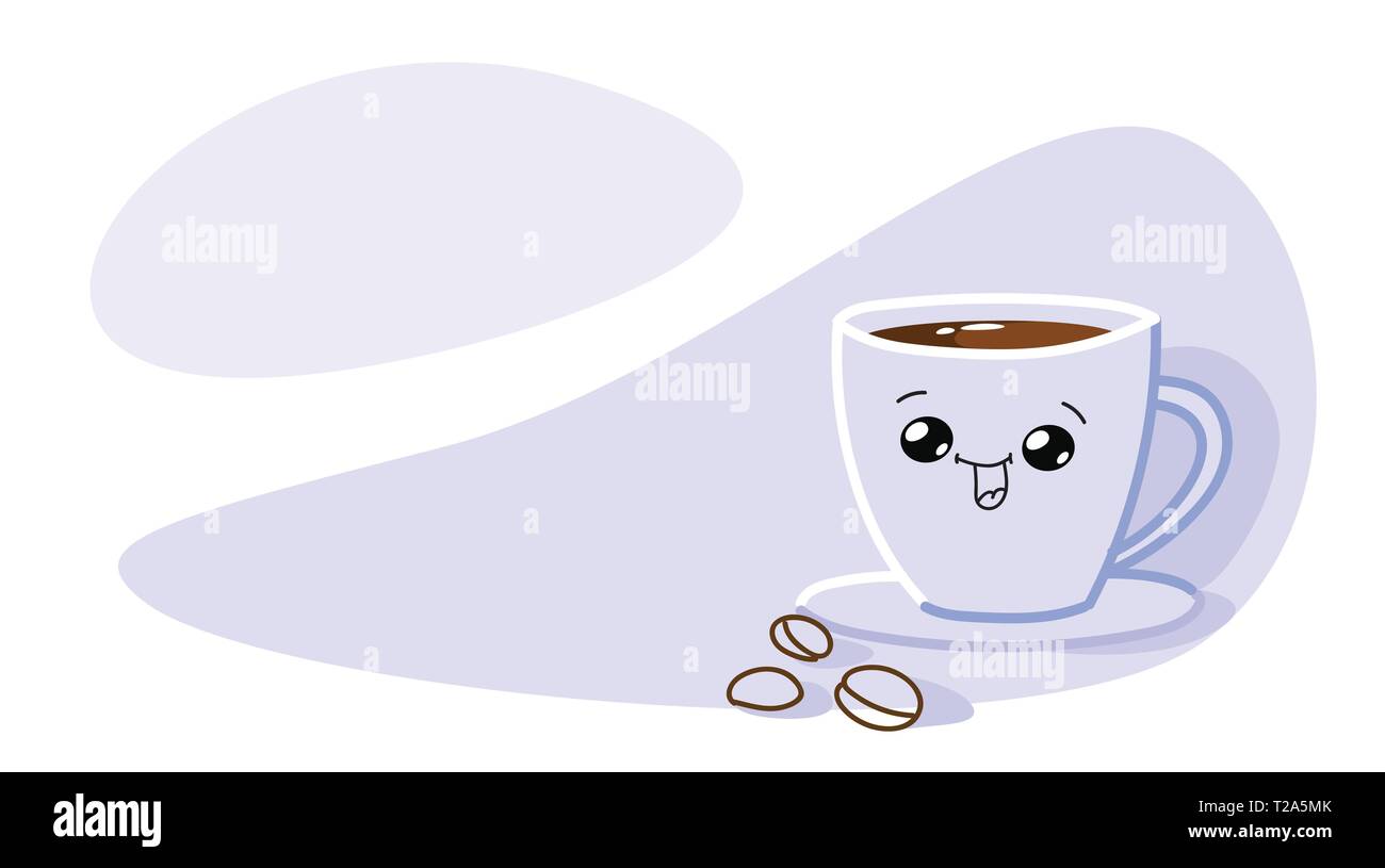 Hot Cup of kawaii cute coffee - NeatoShop