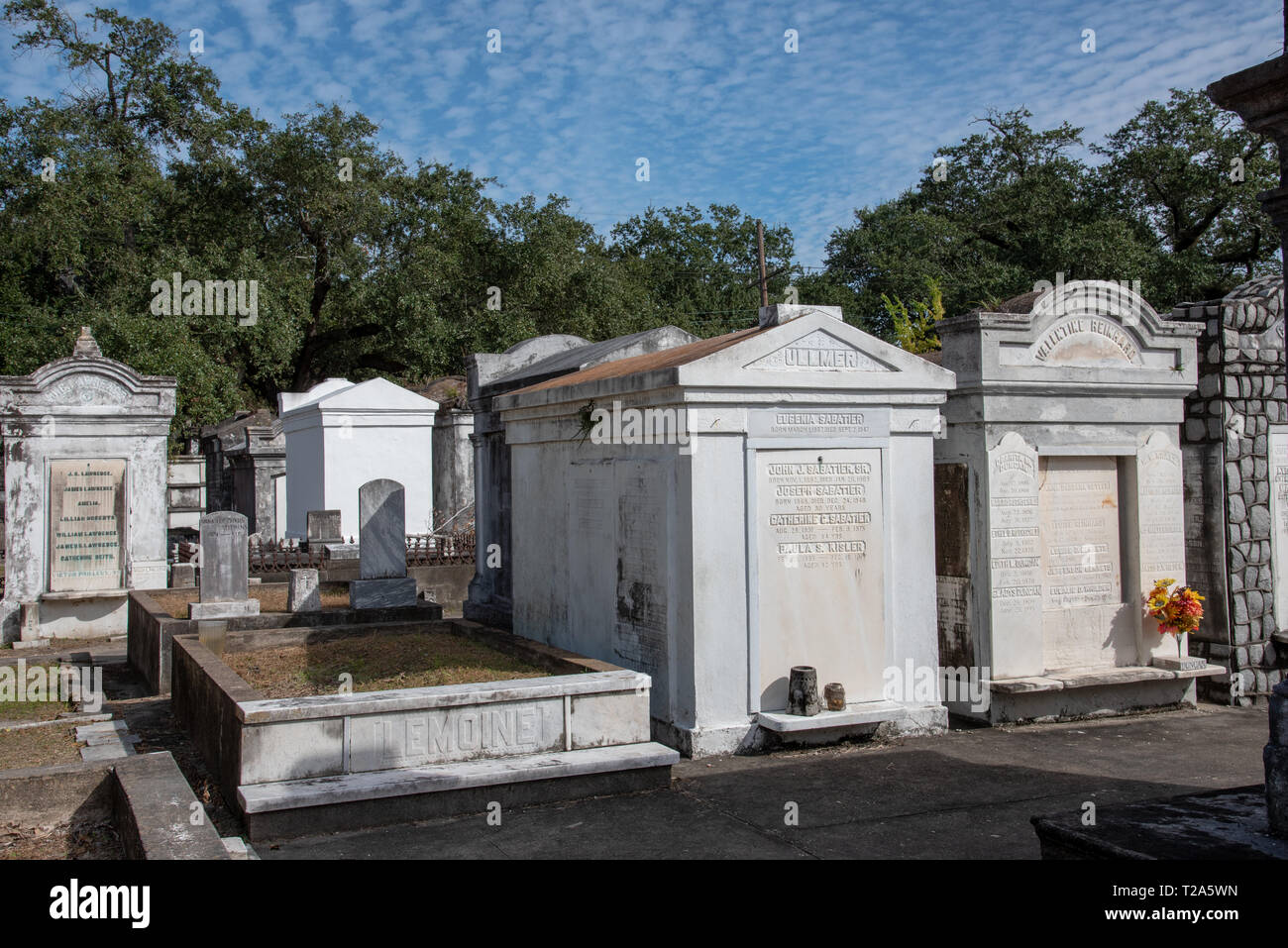 New Orleans, TN, USA, November 20th 2018-Lafayette cemetery no 1 in New Orleans (USA) was funded in 1833 and still in use Stock Photo