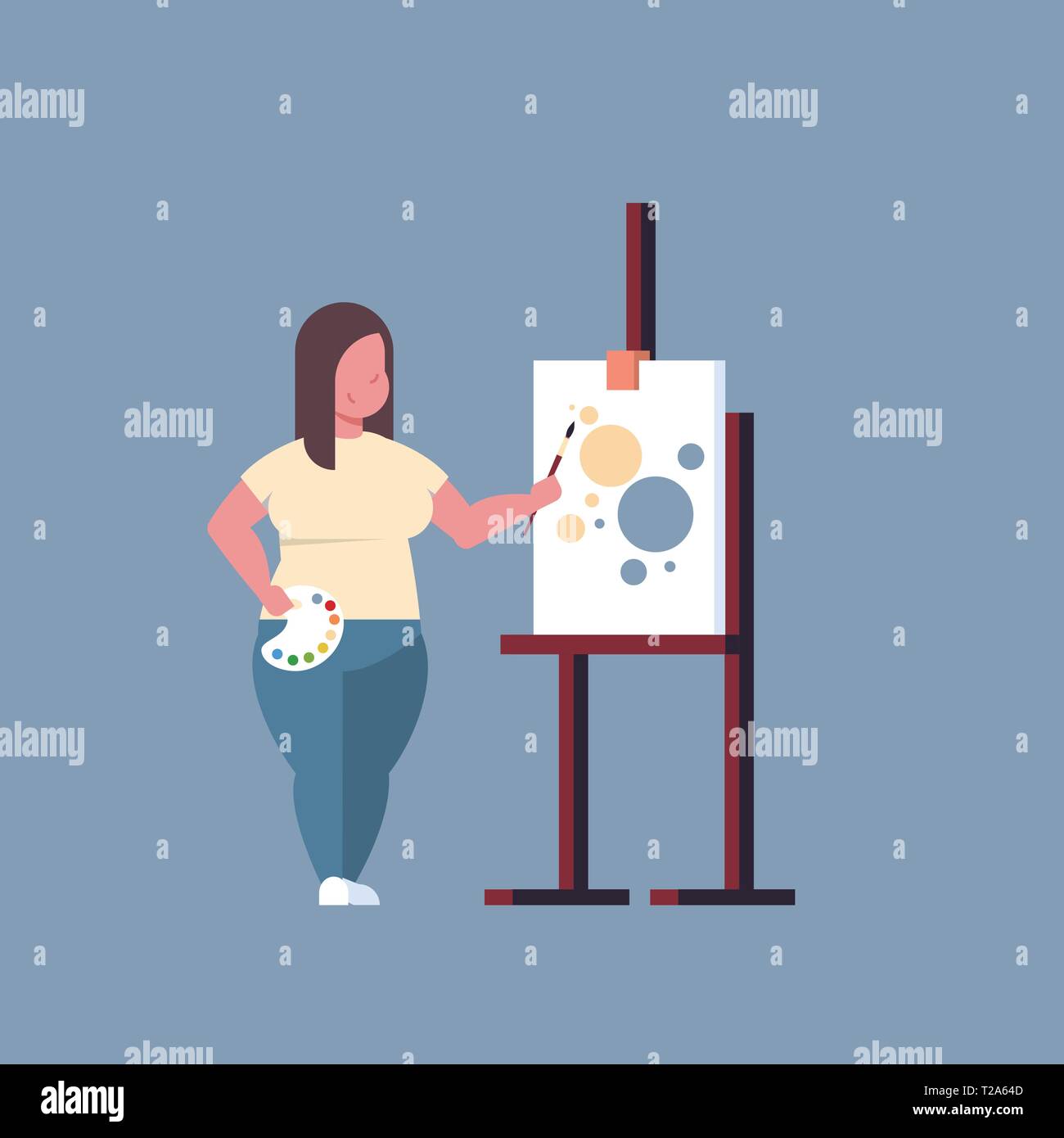 Artist holding board Stock Vector Images - Alamy