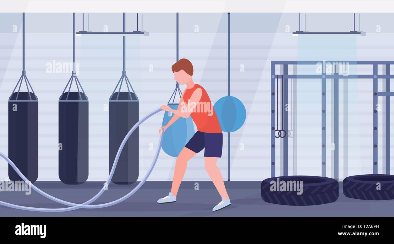 Man doing crossfit exercises Stock Vector Images - Alamy