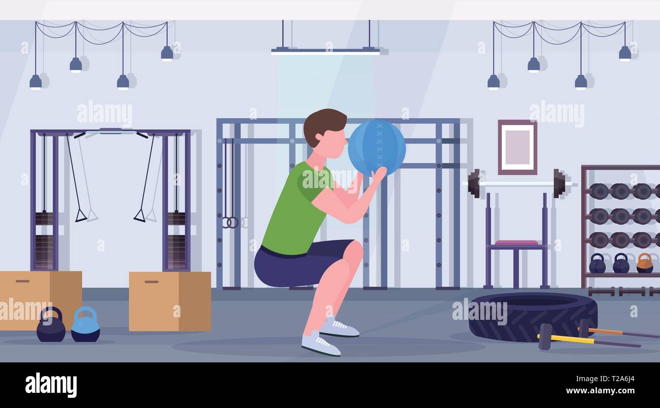 Men doing Squat exercise, Men workout fitness, aerobic and exercises.  Vector Illustration Stock Vector Image & Art - Alamy