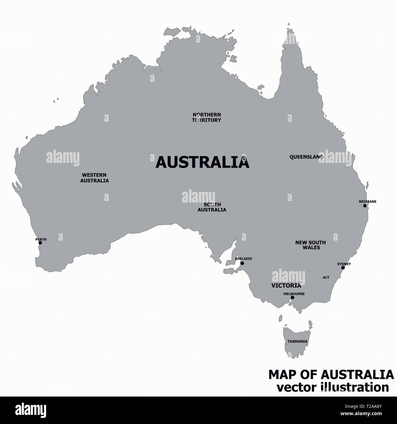 Map of Australia with flag. Australian infographic Stock Vector Image ...