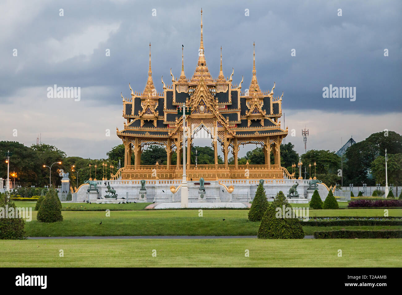 Memorial Crowns of the Auspice, Dusit Palace, Bangkok, Thailand. Stock Photo