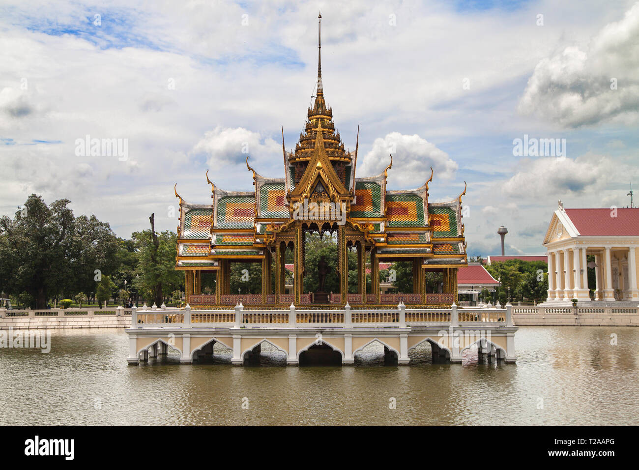 Floating Pavilion at Bang Pa-In Palace, Ayutthaya, Thailand. Stock Photo
