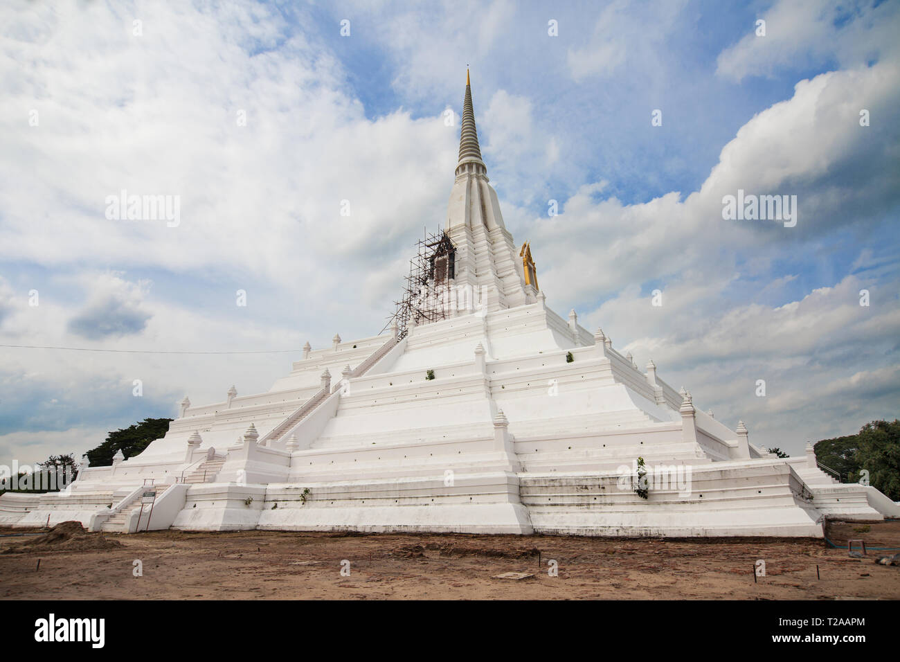 Wat Phu Khao Thong in Ayutthaya, Thailand. Stock Photo