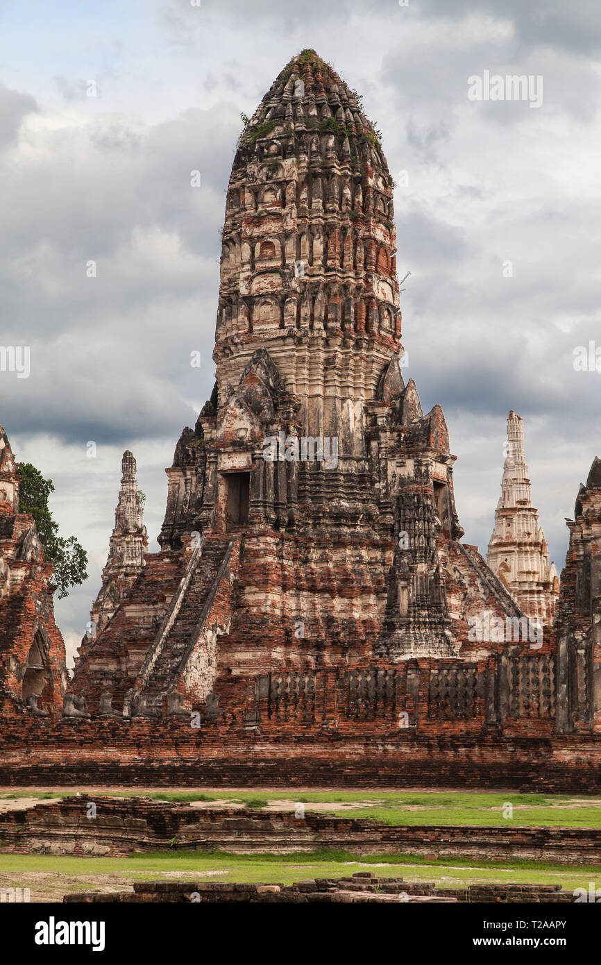Central Prang of Wat Chaiwatthanaram in Ayutthaya, Thailand. Stock Photo