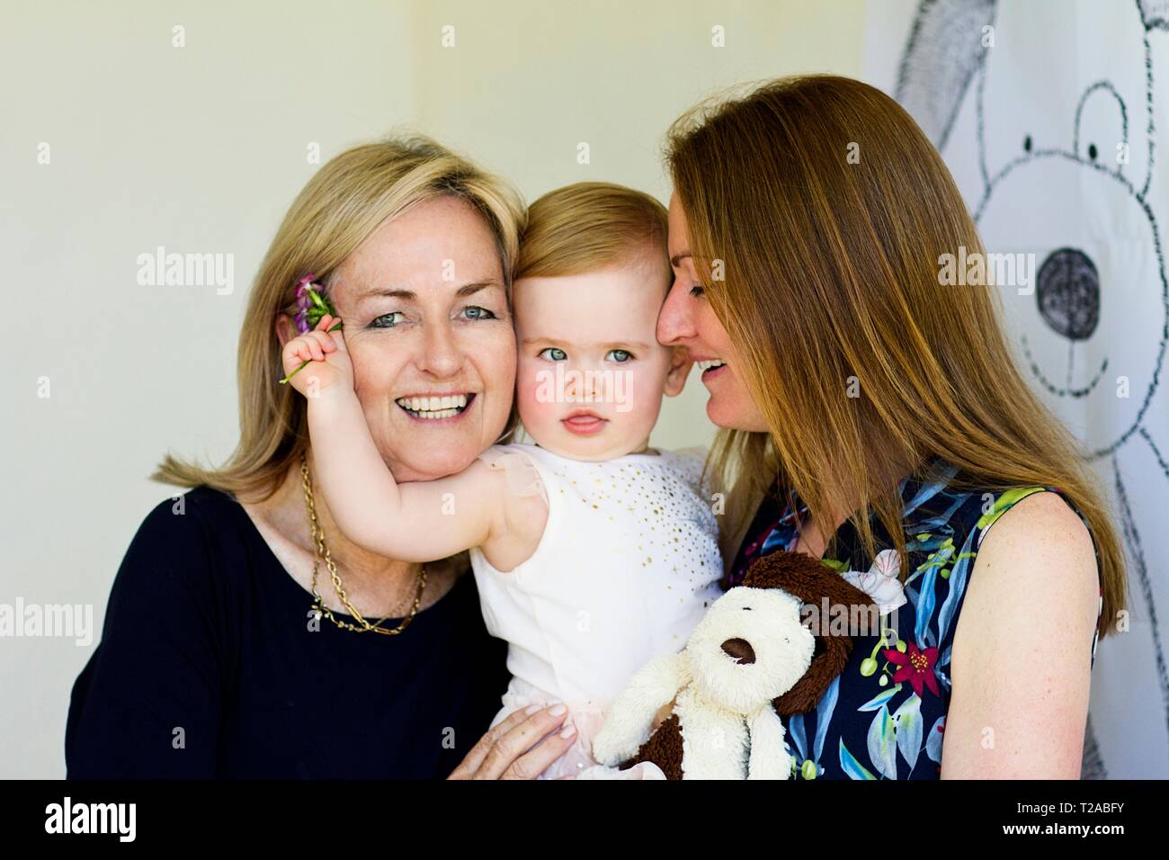 Three generations of women Stock Photo