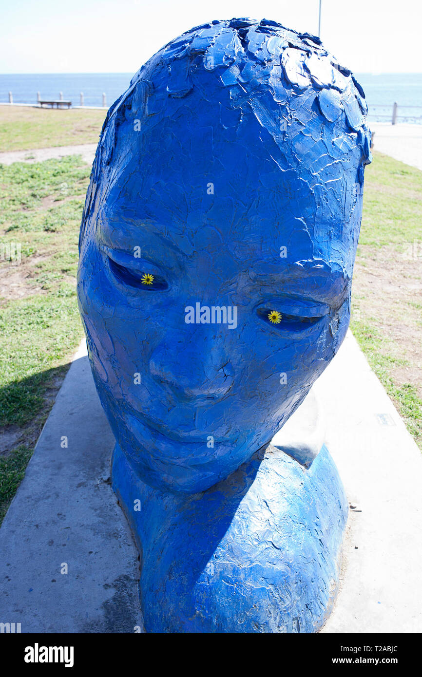 Morphous by artist Lionel Smit along the Mouille Point promenade Stock Photo