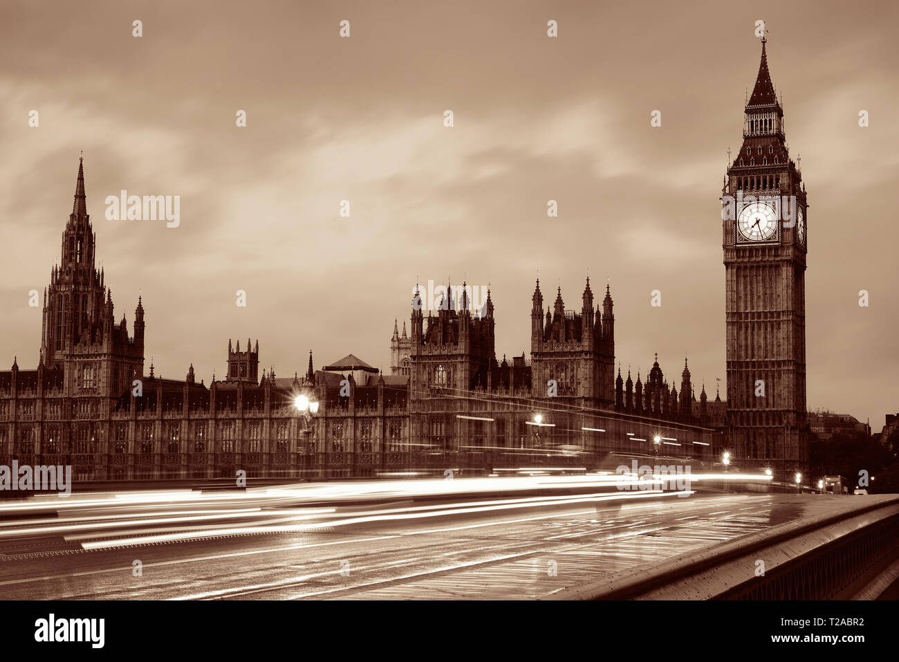 House of Parliament at night, London. Stock Photo