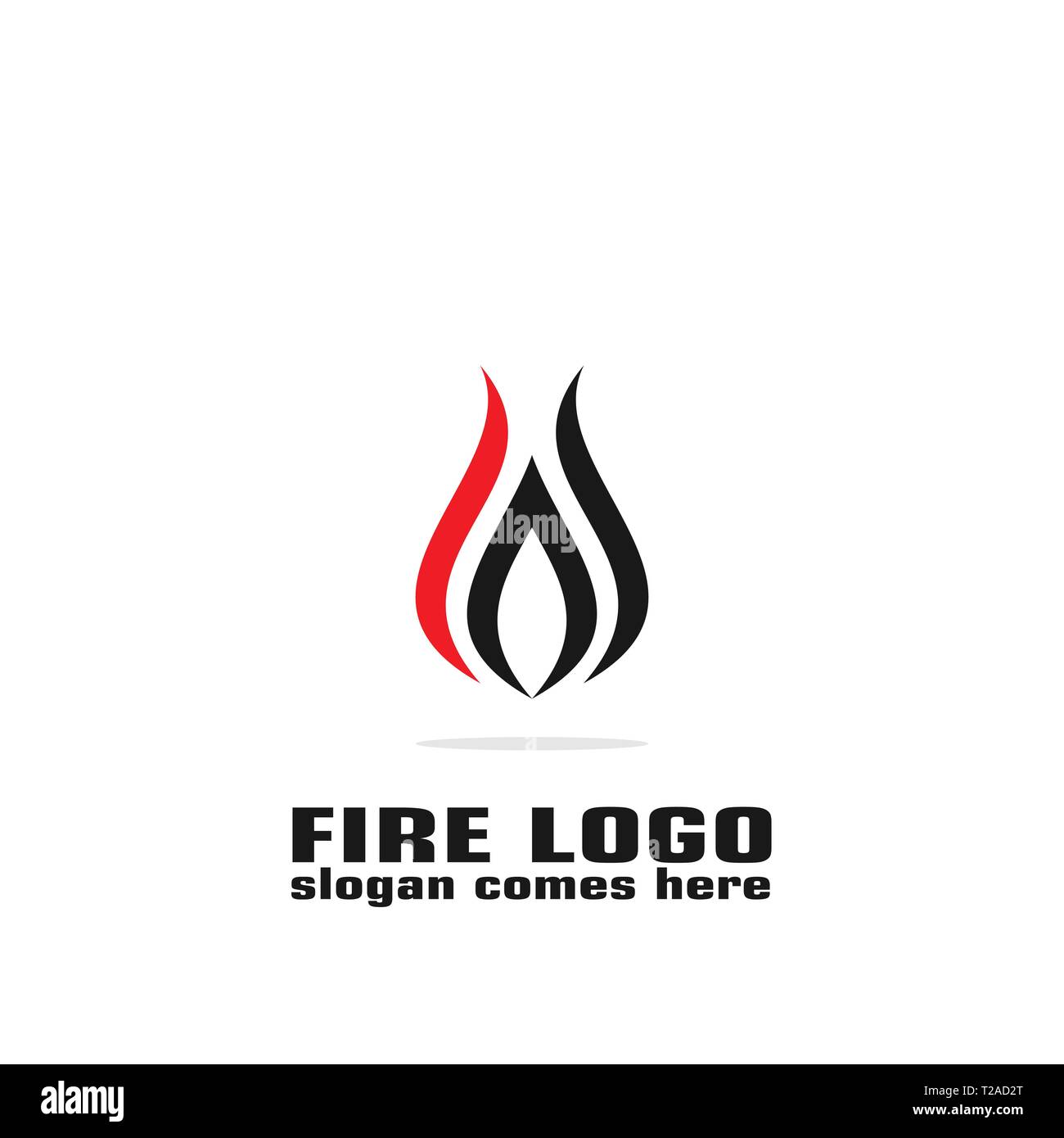 Fire graphic logo template, flame icon, illustration of company logo. Stock Vector