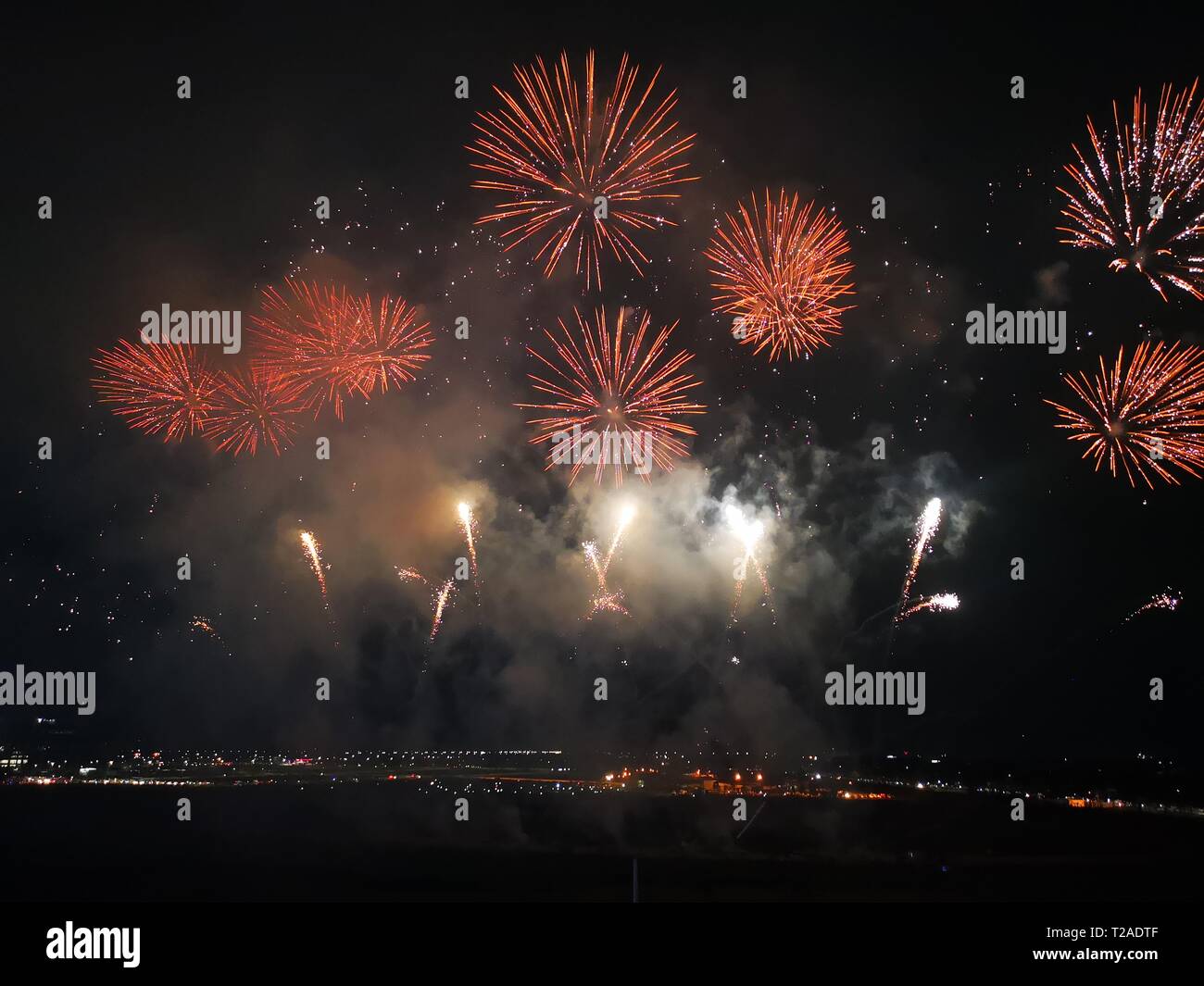 Angeles City, Philippines. 30th Mar, 2019. To cap the 10th Philippine  International Pyromusical Competition, Poland's Surex Firma Rodzinna  showcases their most spectacular and colourful fireworks display in Clark,  Pampanga. Credit: Sherbien Dacalanio ...