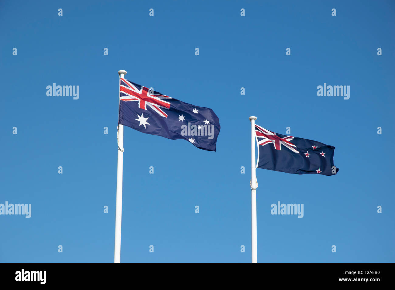 Australia New Zealand Flags High Resolution Stock Photography and Images Alamy