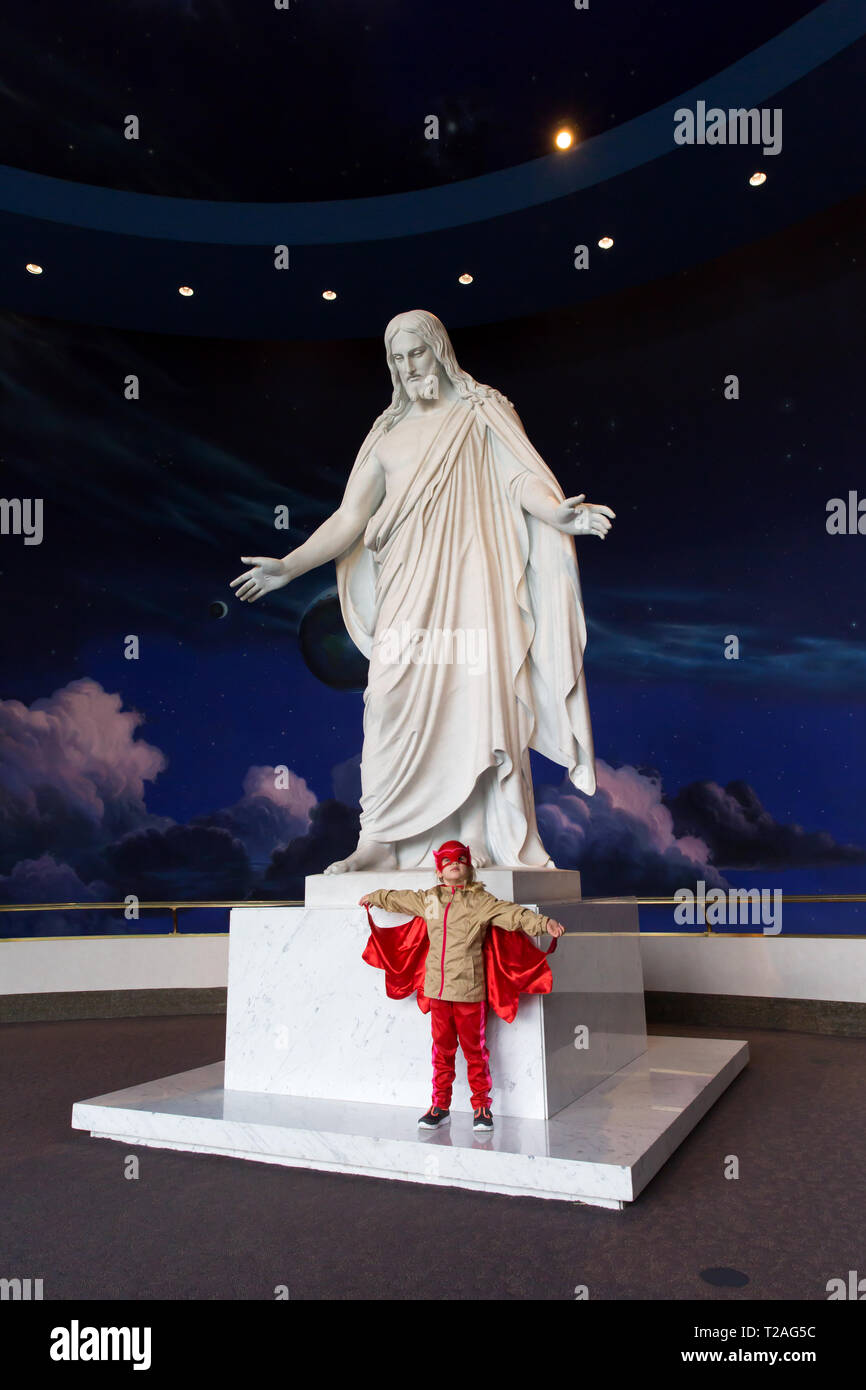 Temple Square Salt Lake City Statue High Resolution Stock Photography