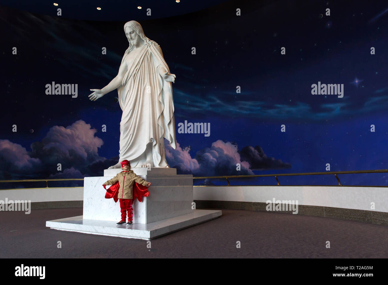 Temple Square Salt Lake City Statue High Resolution Stock Photography