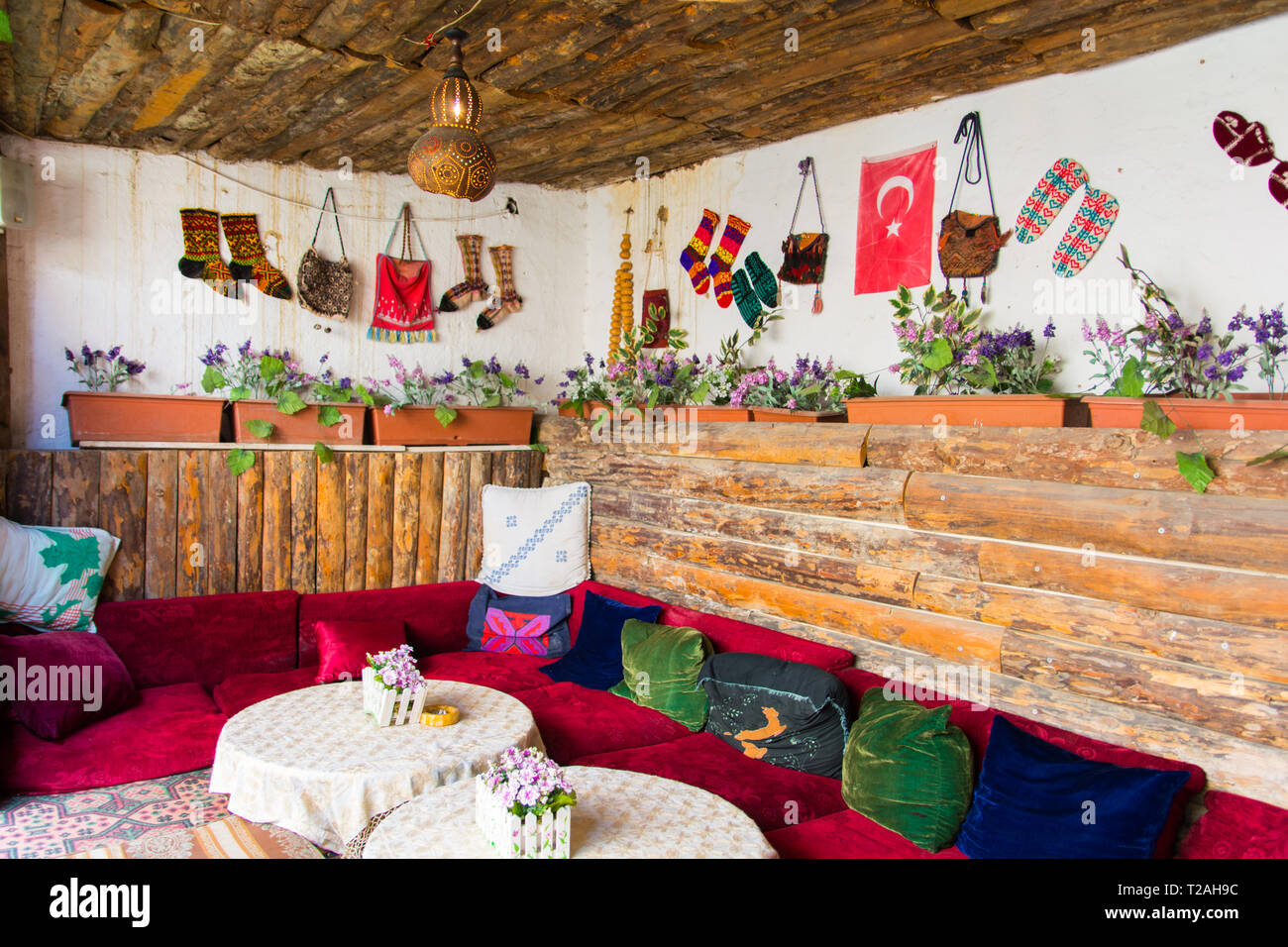 room decoration in old turkish houses Stock Photo - Alamy