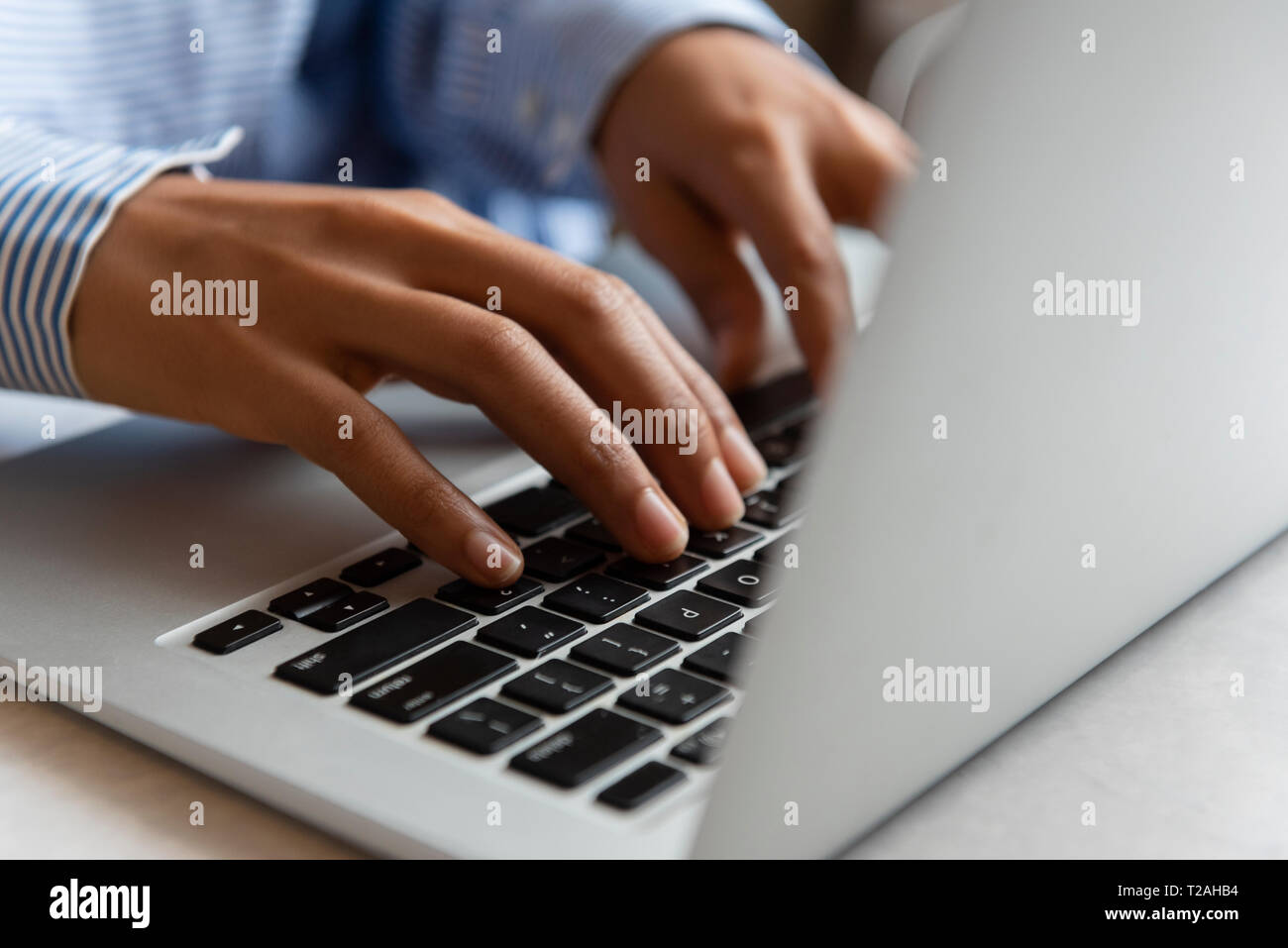 African american hands typing hi-res stock photography and images - Alamy