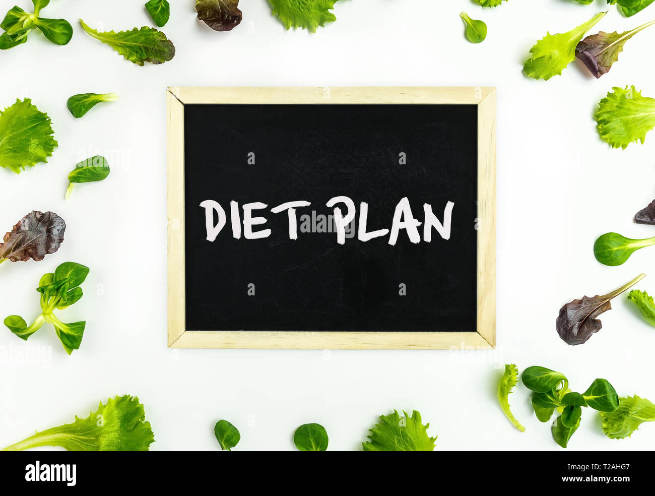 Diet plan concept. Vegetable background. Spinach, lettuce, rucola and