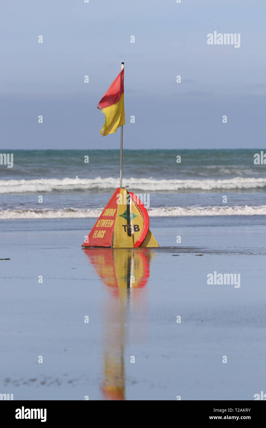 Beach safety Stock Photo