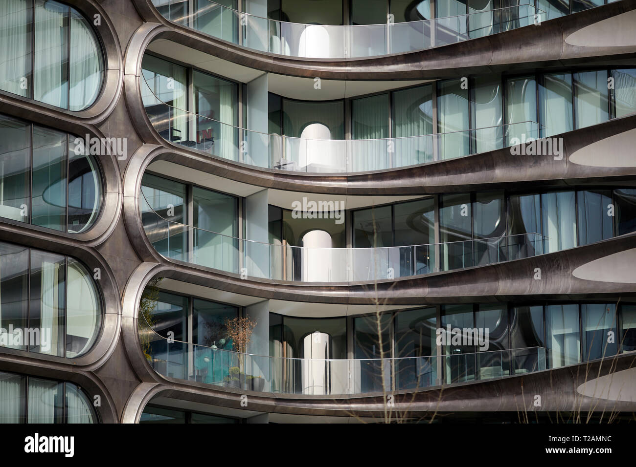 Zaha Hadid Design Boutique modern condo apartments on the High Line in Chelsea Manhattan New York Stock Photo