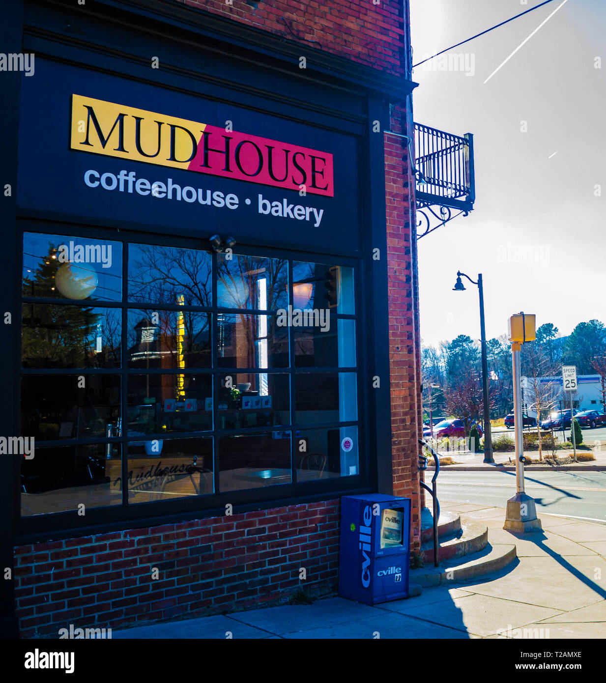 Crozet, VA March 19, 2019 The Mudhouse coffee shop and bakery on the