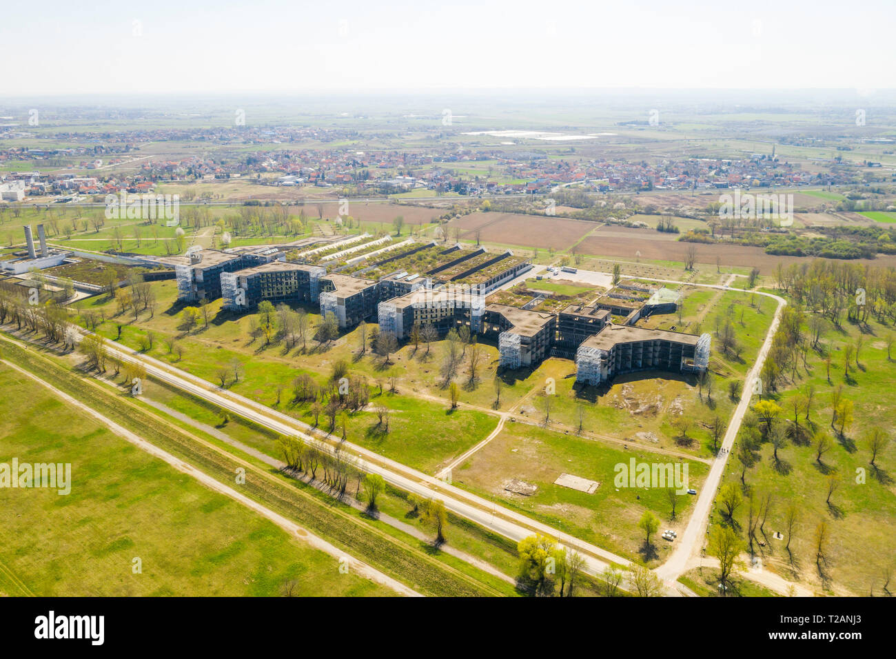 Unfinished abandoned hospital in Zagreb, Croatia Stock Photo Alamy