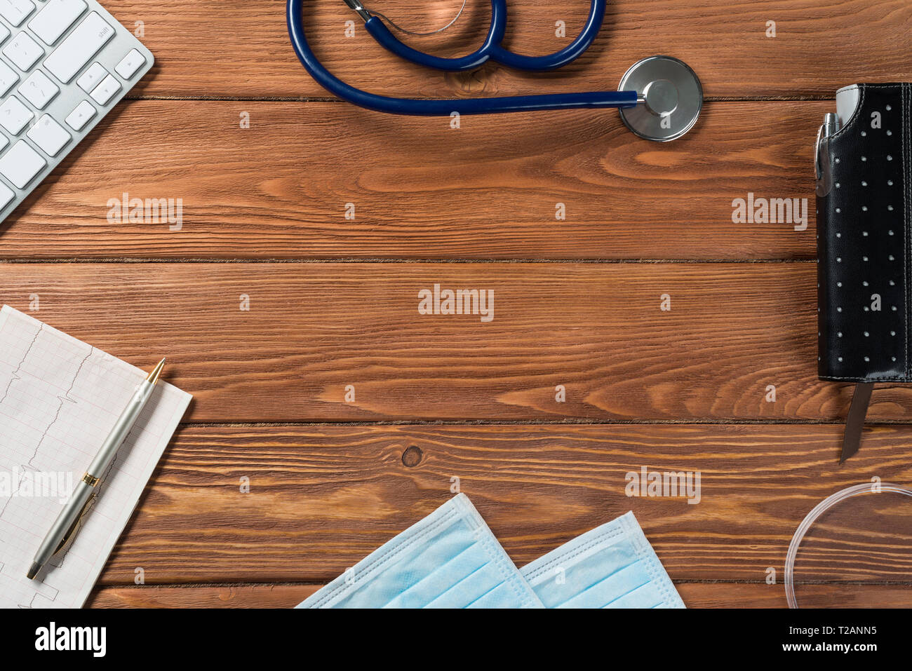 Workplace of health worker Stock Photo - Alamy