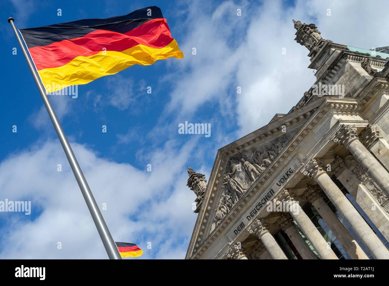 Germany: Reichstag building seen from the west. Photo from 18 March 2019. | usage worldwide Stock Photo