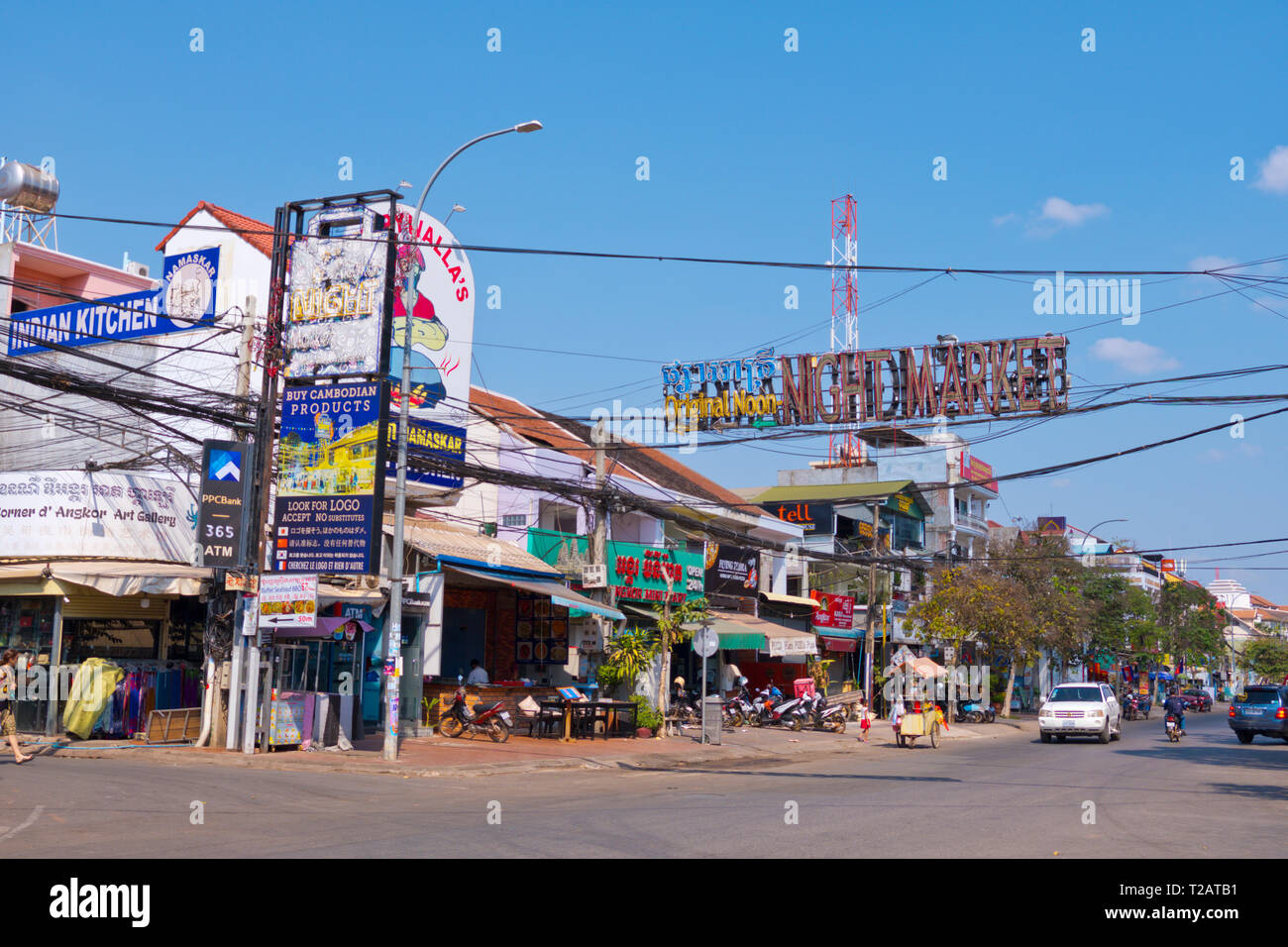 Sivutha boulevard, Siem Reap, Cambodia, Asia Stock Photo