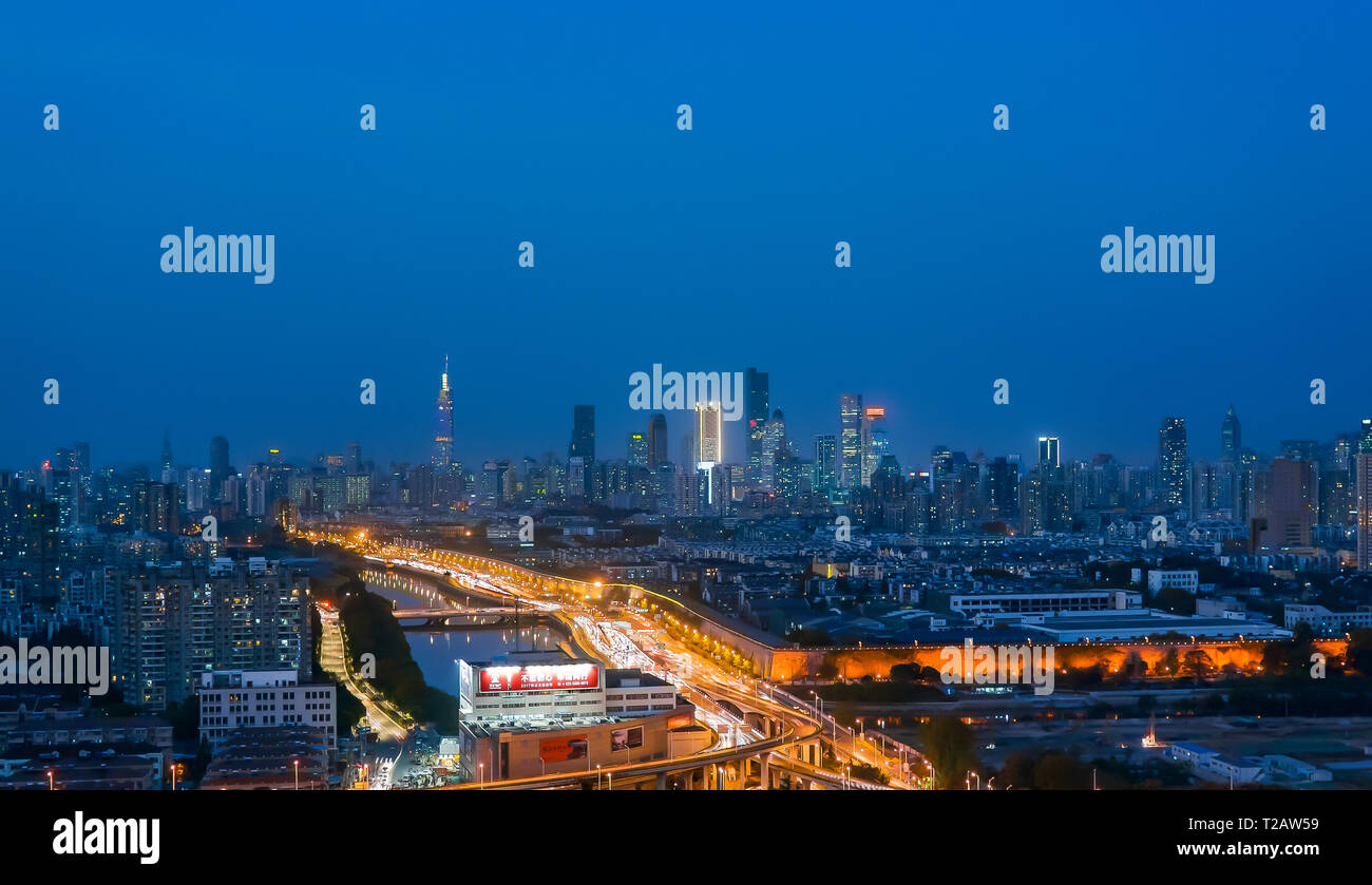 cityscape of Nanjing Stock Photo