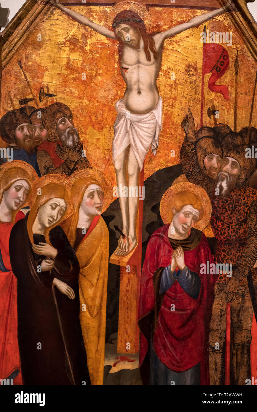 Medieval Gothic Art High Resolution Stock Photography And Images Alamy Gothic Medieval Art In The National Art Museum Of Cataloniabarcelonaspainjaime Serra Painter Calvary 1375 1385 T2AWWH