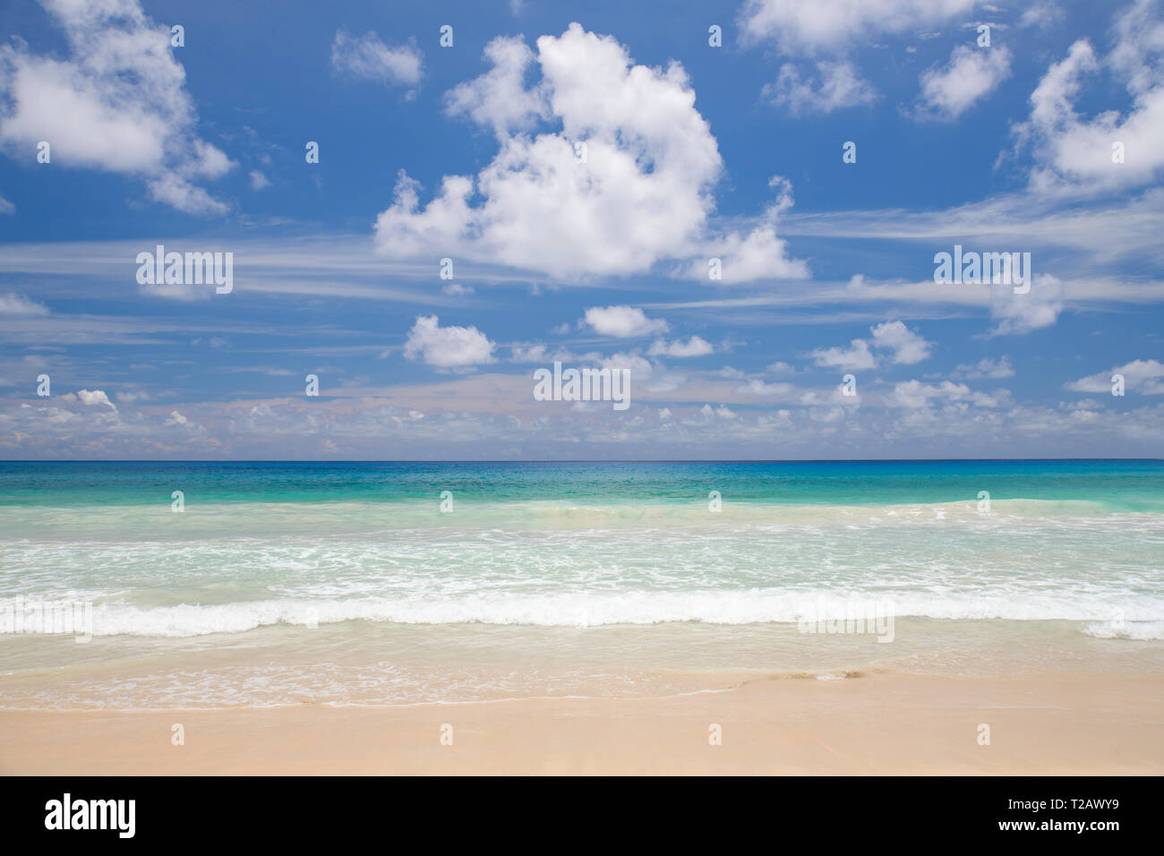 Grand Anse Beach on the west coast of Mahe, the Seychelles Stock Photo