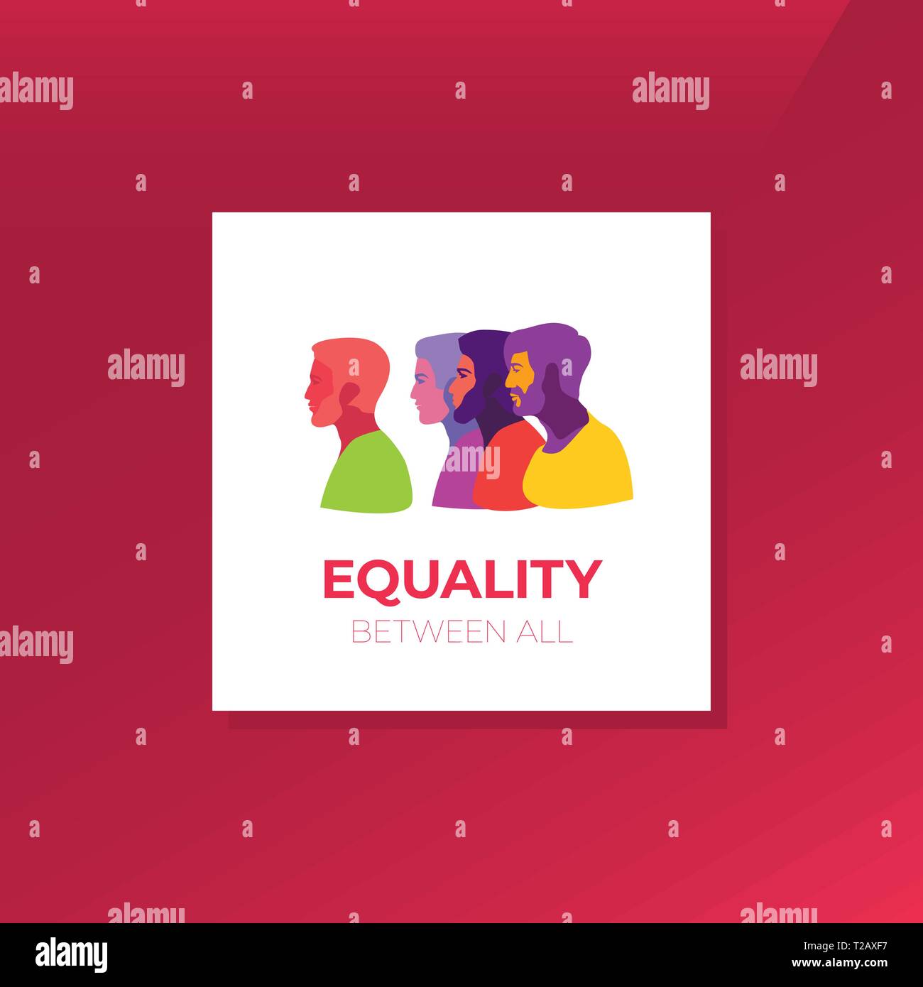 LGBT pride concept. Support for LGBTQ Couples. Silhouette people, rainbow abstract. Equality between all. Love. Vector. Template for poster, banner, c Stock Vector