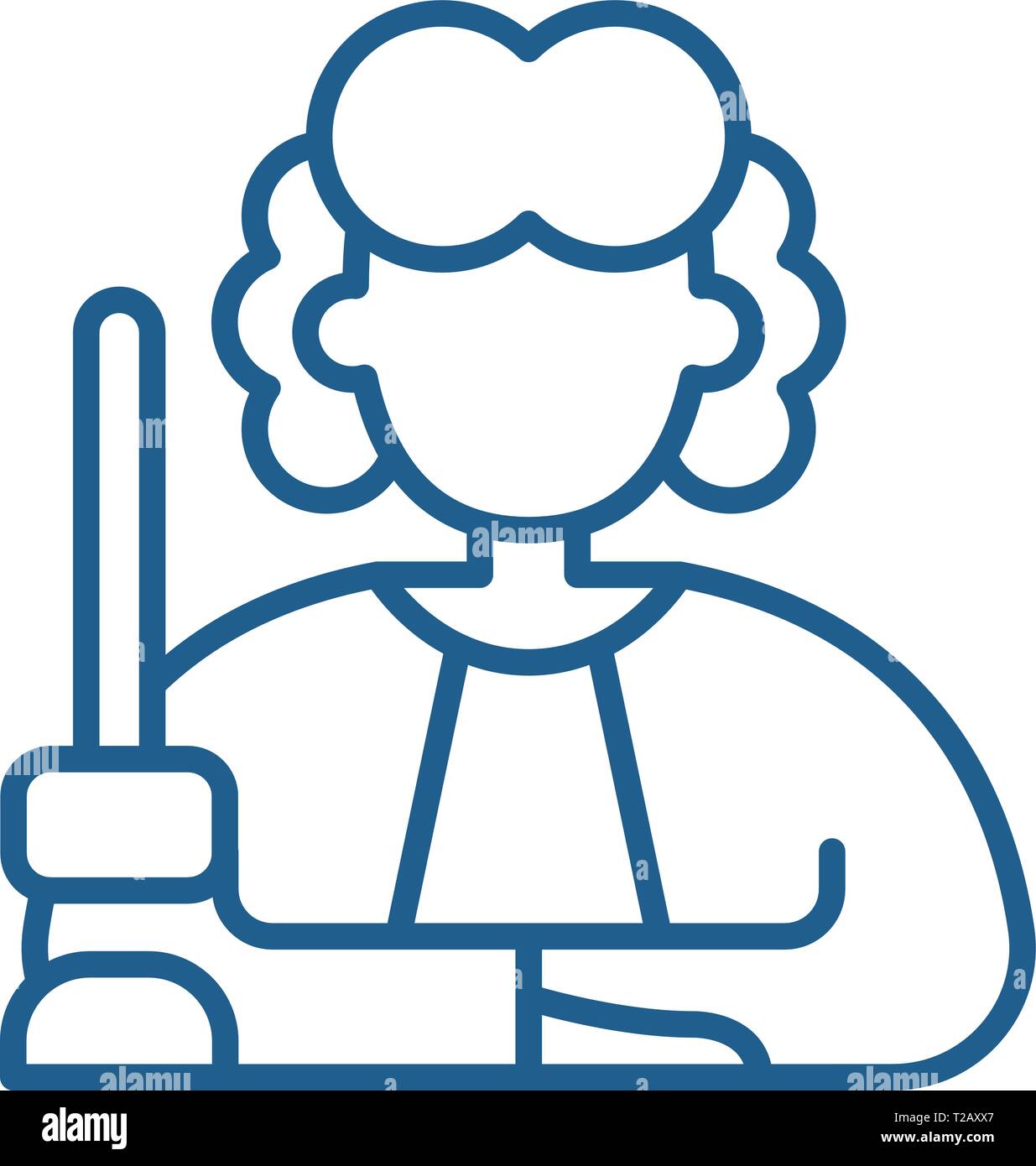 Judge line icon concept. Judge flat vector symbol, sign, outline ...