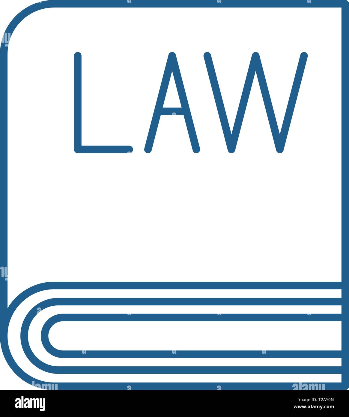 Law line icon concept. Law flat vector symbol, sign, outline ...