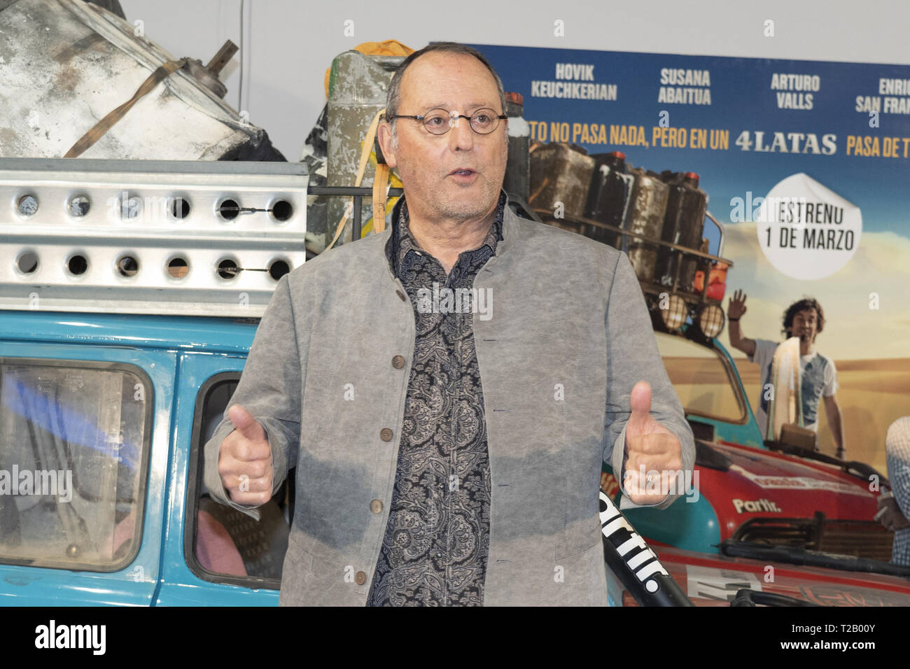 French actor Jean Reno attends the '4 Latas' premiere at Paz Cinema in  Madrid Featuring: Jean Reno Where: Madrid, Spain When: 28 Feb 2019 Credit:  Oscar Gonzalez/WENN.com Stock Photo - Alamy