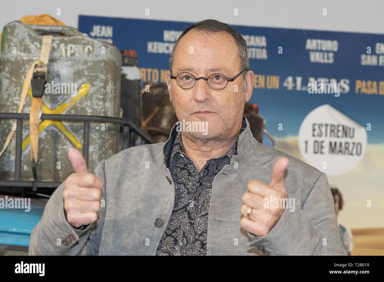 French actor Jean Reno attends the '4 Latas' premiere at Paz Cinema in  Madrid Featuring: Jean Reno Where: Madrid, Spain When: 28 Feb 2019 Credit:  Oscar Gonzalez/WENN.com Stock Photo - Alamy