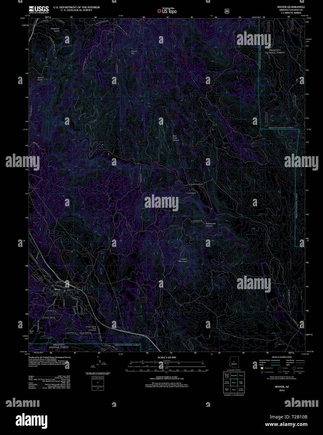 Mayer arizona map hires stock photography and images Alamy