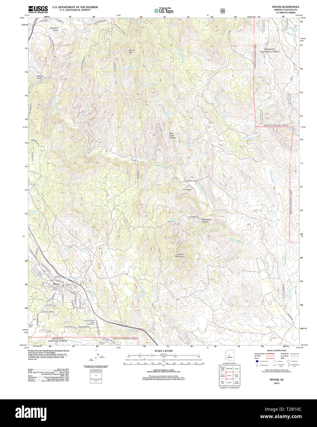 Mayer arizona map hires stock photography and images Alamy