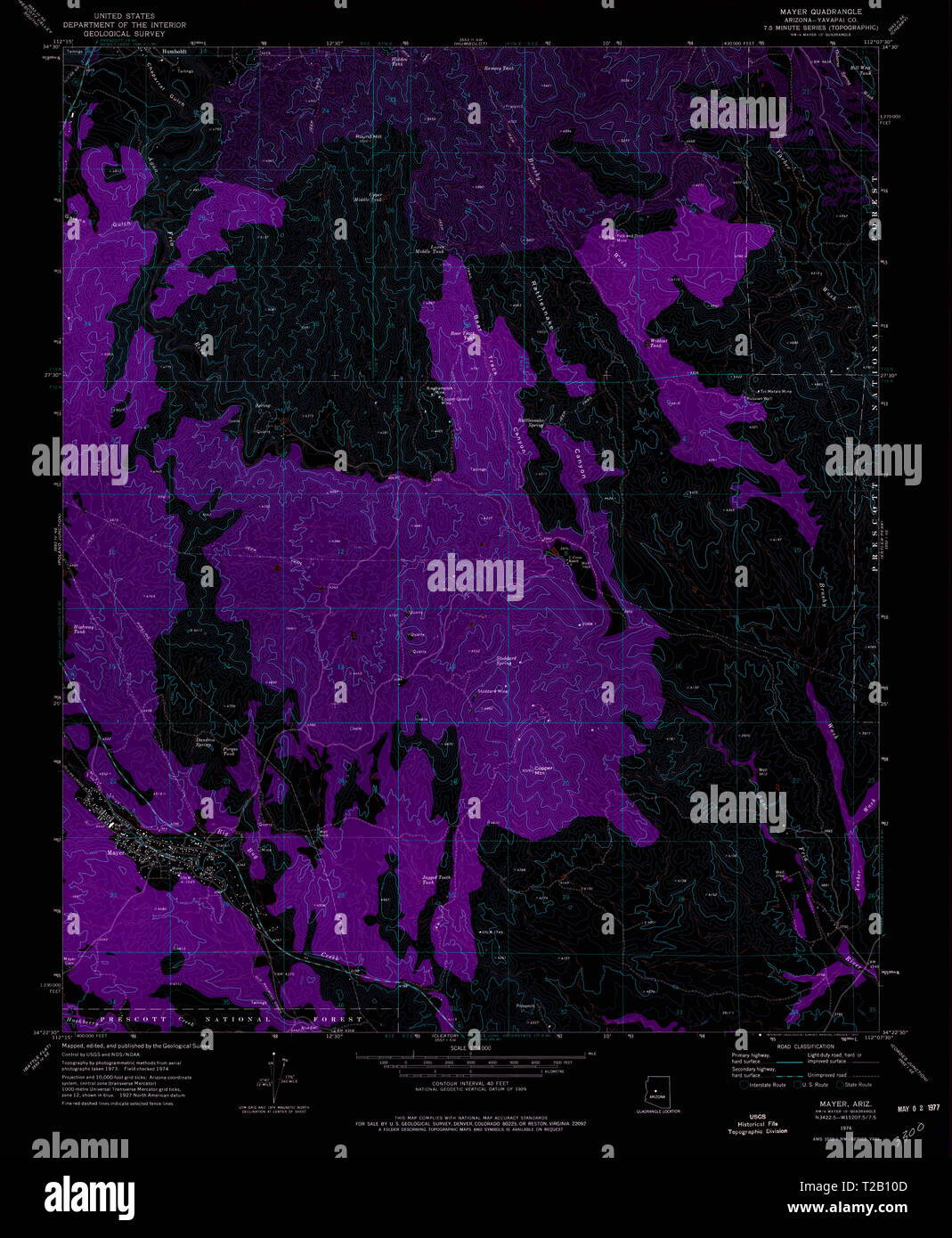 Mayer arizona map hires stock photography and images Alamy