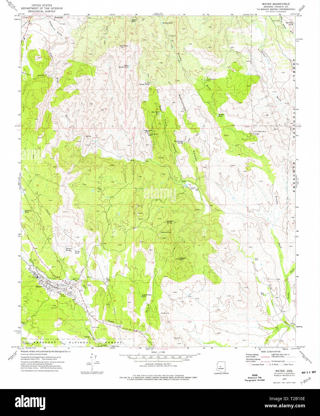 Mayer arizona map hires stock photography and images Alamy