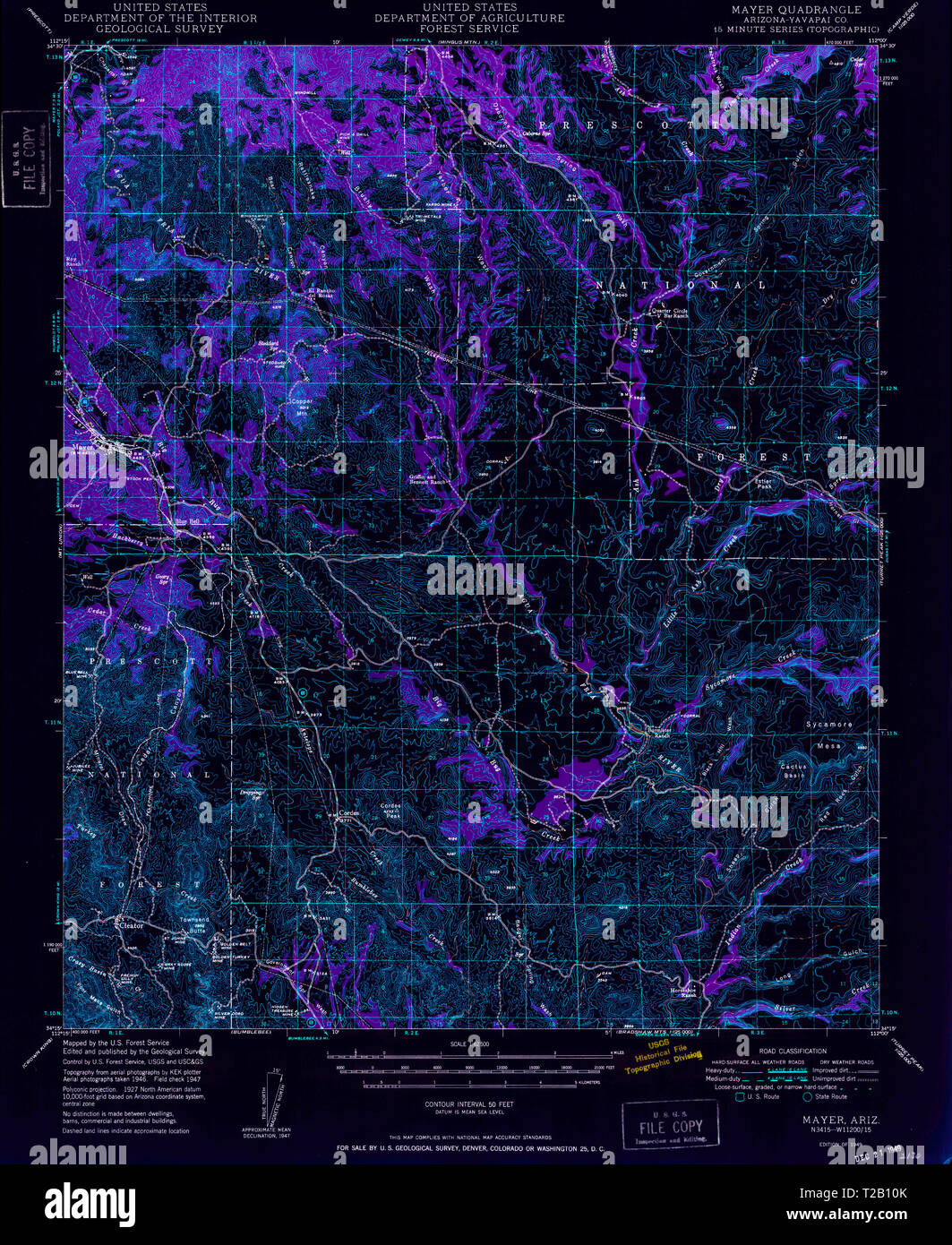 Mayer arizona map hires stock photography and images Alamy