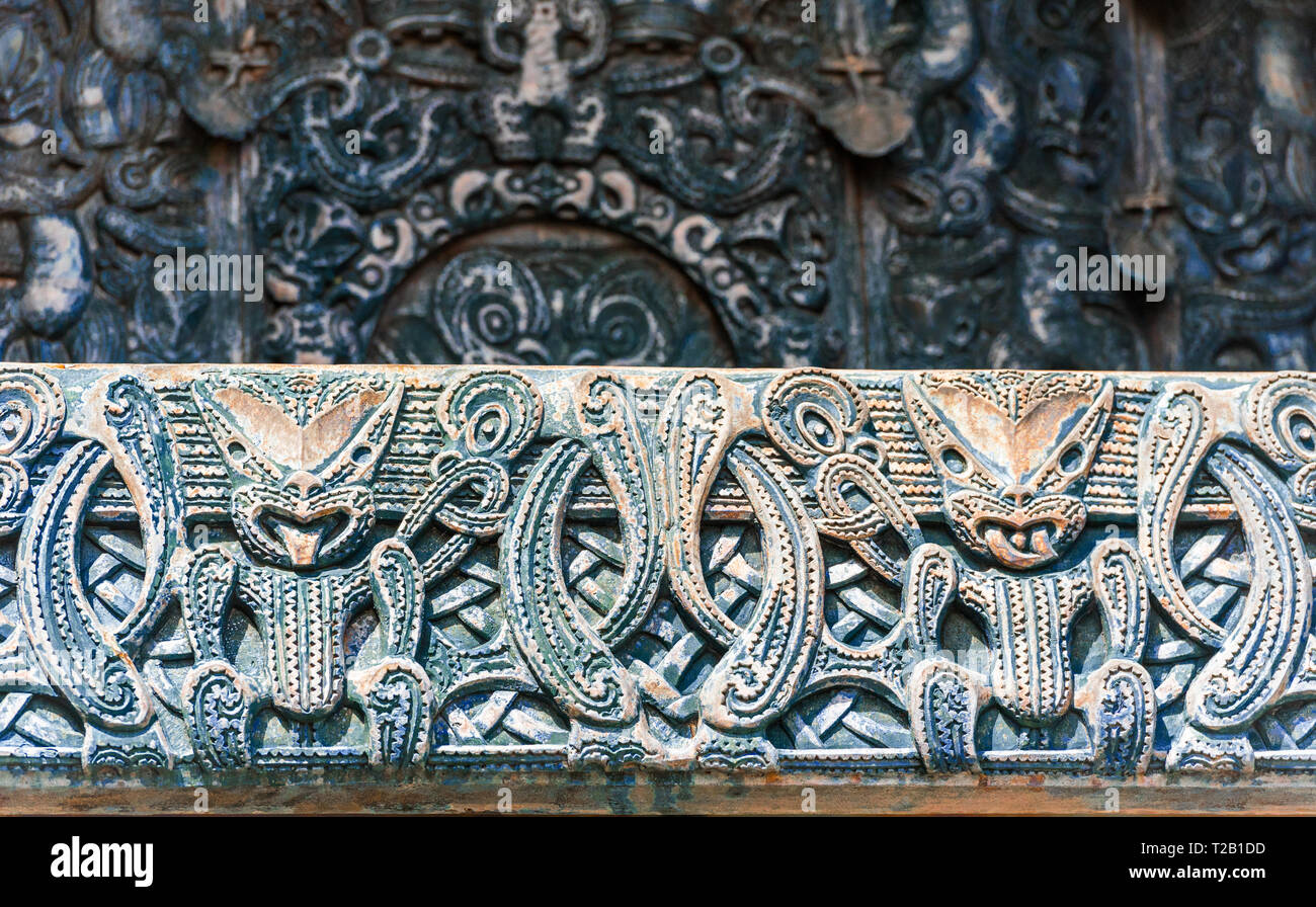 The traditional construction of Maori for the storage of supplies