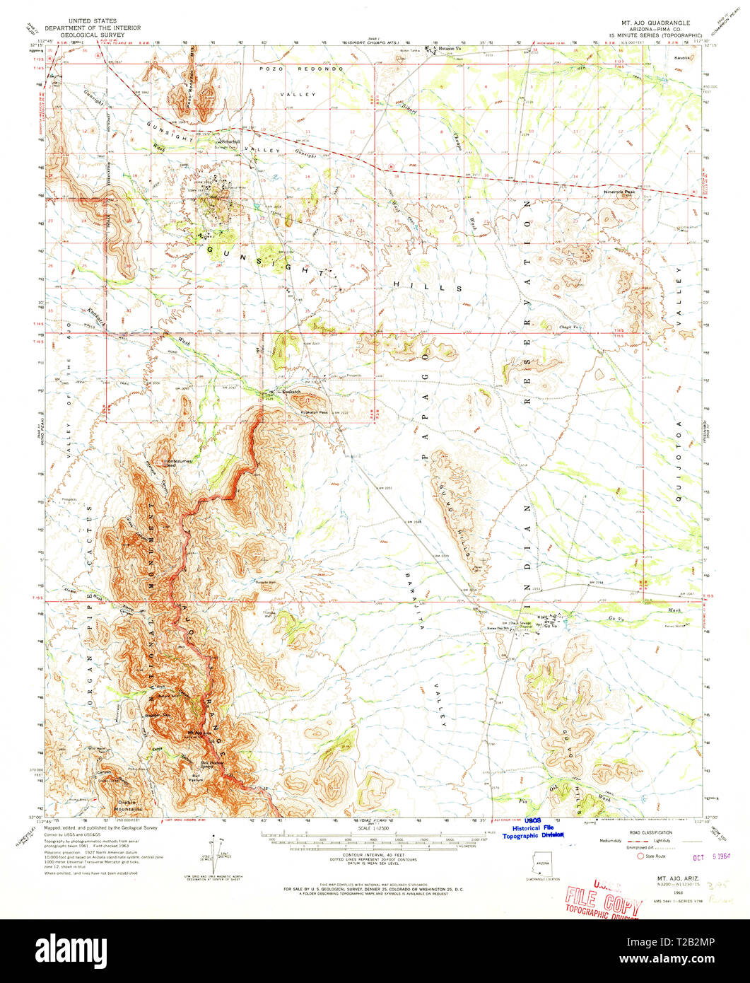 Ajo arizona map Cut Out Stock Images & Pictures Alamy