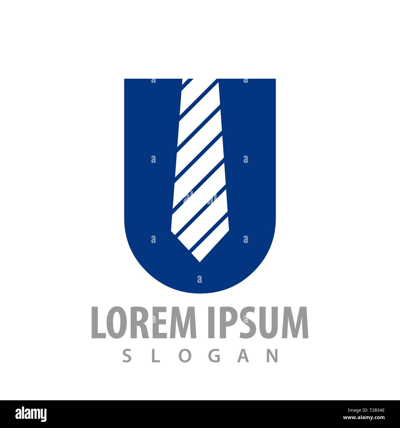 Initial letter U Tie concept design. Symbol graphic template element Stock Vector